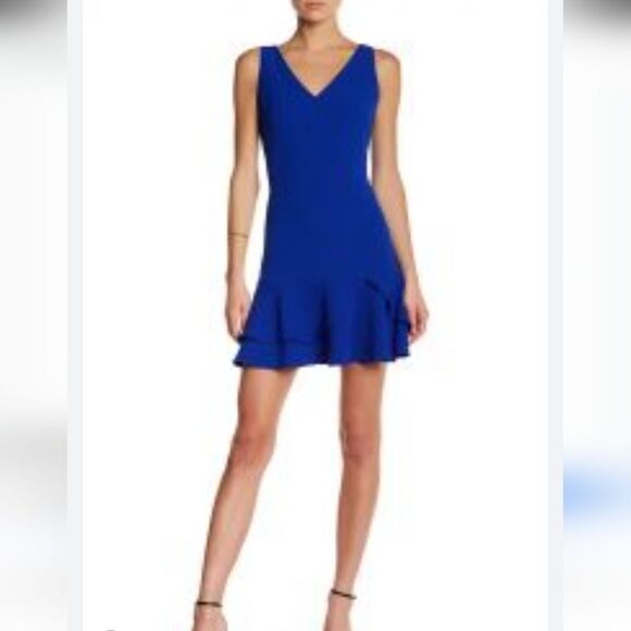 Eliza J Royal Blue Dress. Tiered Hem. Tango. - Picture 7 of 13
